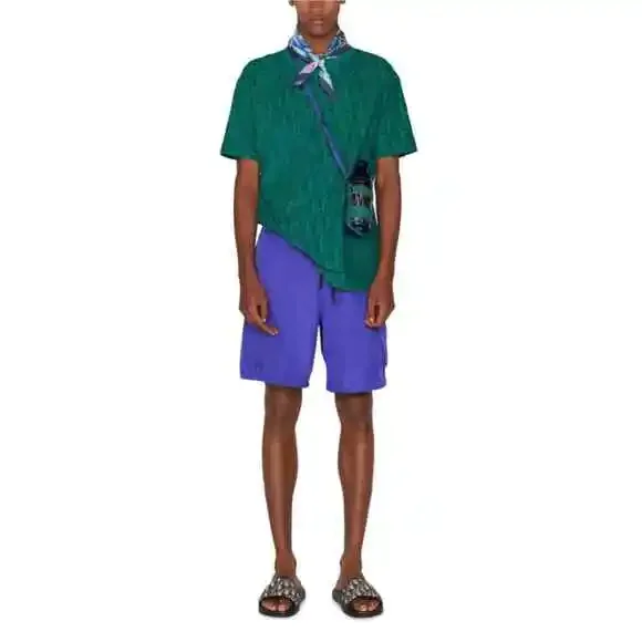 Dior CD Icon Blue Boxer Shorts Board Short String Swimming Swim Trunks L Large